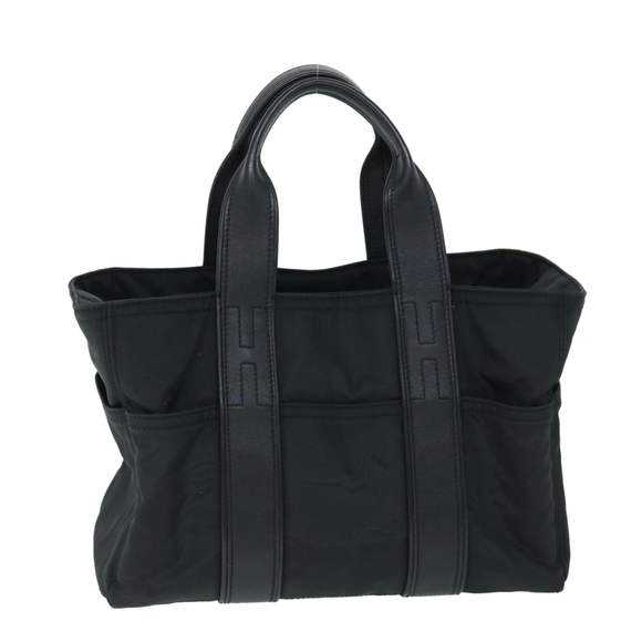 HERMES Acape Luco PM Hand Bag Nylon Black Auth bs8396 - Picture 1 of 16